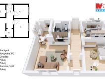 Pronájem bytu 3+kk, Adršpach - Horní Adršpach, 58 m2