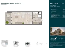Prodej bytu 1+kk, Praha - Dolní Chabry, Bílenecké náměstí, 32 m2