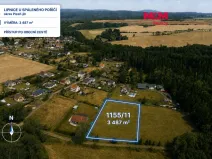 Prodej pozemku pro bydlení, Spálené Poříčí - Lipnice, 3487 m2
