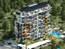 Prodej bytu 2+kk, Alanya, Turecko, 50 m2