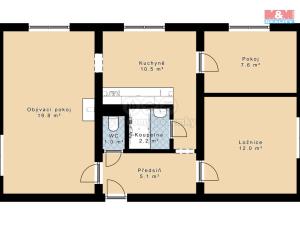 Prodej bytu 3+1, Králova Lhota - Laziště, 60 m2