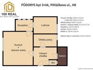 Prodej bytu 3+kk, Hradec Králové, Pilnáčkova, 83 m2