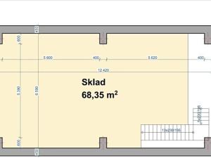 Pronájem skladu, Ústí nad Labem, U Tonasa, 151 m2