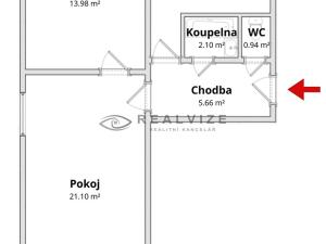 Prodej bytu 2+1, Frymburk, 60 m2