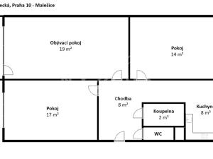 Prodej bytu 3+1, Praha - Malešice, Lipecká, 69 m2