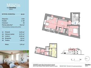 Prodej bytu 2+kk, Miličín, 53 m2