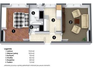 Prodej bytu 2+1, Písek, Kollárova, 50 m2