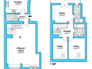 Prodej bytu 4+1, Praha - Josefov, Valentinská, 130 m2