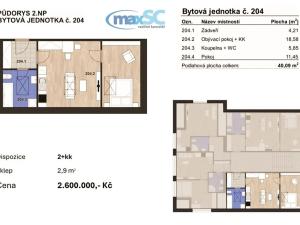 Prodej bytu 2+kk, Holice, Hradecká, 45 m2