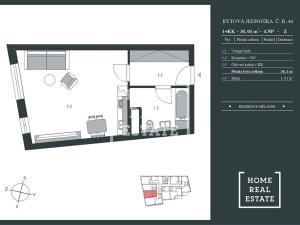 Prodej bytu 1+kk, Praha - Smíchov, Pod Barvířkou, 36 m2