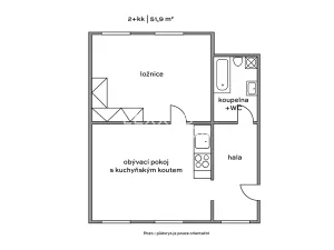 Pronájem bytu 2+kk, Praha - Vinohrady, Řipská, 52 m2