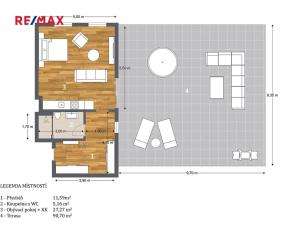 Prodej bytu 1+kk, Deštné v Orlických horách, 44 m2