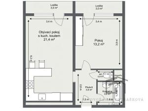 Prodej bytu 2+kk, Praha - Michle, Jemnická, 42 m2