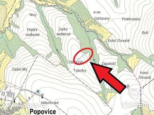 Prodej podílu pole, Popovice, 631 m2