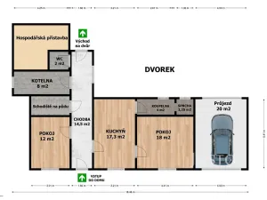 Prodej rodinného domu, Soběsuky, 80 m2