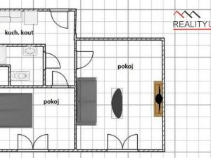 Pronájem bytu 2+kk, Ústí nad Orlicí - Hylváty, Třebovská, 37 m2