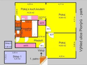 Prodej podílu bytu 2+1, Kadaň, Pionýrů, 62 m2