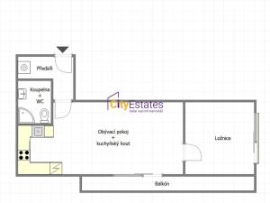 Prodej bytu 2+kk, Praha - Lhotka, U Nového dvora, 44 m2