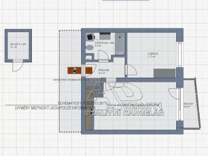 Pronájem bytu 2+kk, České Budějovice, Jar. Haška, 43 m2