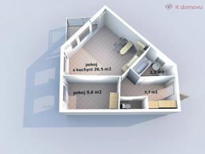 Pronájem bytu 2+kk, Brno, Hubrova, 42 m2