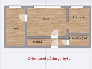 Pronájem bytu 2+1, Zábřeh, 44 m2