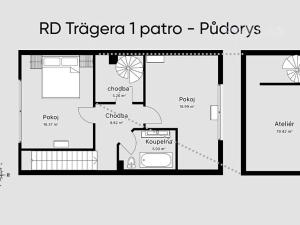 Pronájem rodinného domu, České Budějovice, A. Trägera, 132 m2