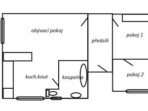 Pronájem bytu 2+kk, Teplice, Pařížská, 77 m2