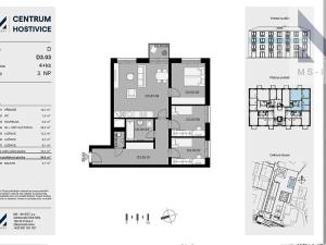 Prodej bytu 3+kk, Hostivice, Čsl. armády, 69 m2