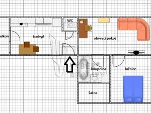 Pronájem bytu 2+1, Praha - Vršovice, Moskevská, 51 m2