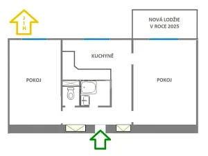 Pronájem bytu 2+1, Ostrava, Hlavní třída, 54 m2