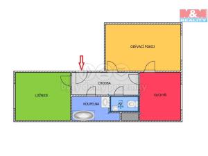 Pronájem bytu 2+1, Čáslav - Čáslav-Nové Město, Bojovníků za svobodu, 58 m2