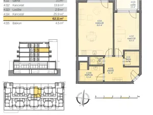 Prodej bytu 2+kk, Kutná Hora, 62 m2