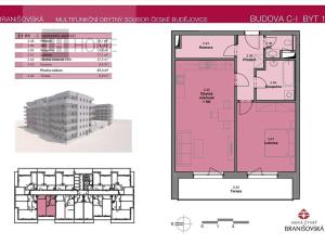 Prodej bytu 2+kk, České Budějovice, Branišovská, 67 m2