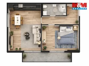 Prodej bytu 2+kk, Žleby, 58 m2