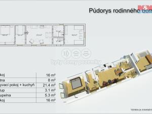 Prodej rodinného domu, Všestary - Menčice, Hlavní, 74 m2