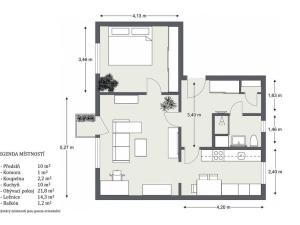 Pronájem bytu 2+1, Hradec Králové, Ladova, 60 m2