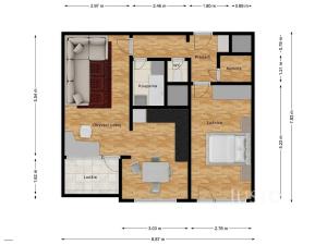 Pronájem bytu 2+1, Praha - Kobylisy, Chabařovická, 64 m2