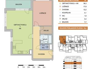 Pronájem bytu 2+kk, Olomouc - Řepčín, Edvarda Beneše, 75 m2