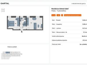 Prodej bytu 2+kk, Tuchoměřice, V Kněžívce, 37 m2