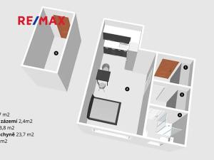 Prodej bytu 1+kk, Kolín, Pálavská, 34 m2