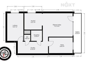 Prodej bytu 3+1, Brandýs nad Labem-Stará Boleslav, Jasanová, 58 m2