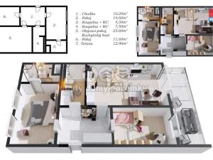 Pronájem bytu 3+kk, Slaný, Třebízského, 75 m2