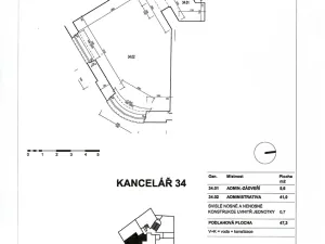 Prodej kanceláře, Praha - Vysočany, Jandova, 83 m2