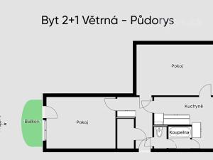 Pronájem bytu 2+1, České Budějovice, Větrná, 59 m2