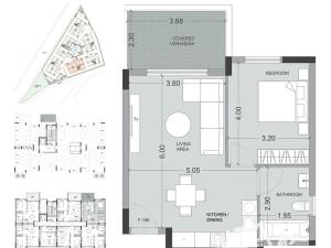 Prodej bytu 2+kk, Lemesos, Kypr, 52 m2