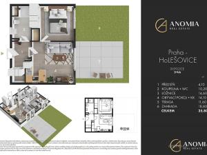 Prodej bytu 2+kk, Praha - Holešovice, U průhonu, 41 m2
