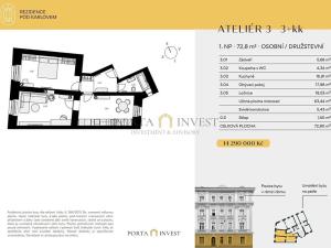 Prodej bytu 2+1, Praha - Vinohrady, Pod Karlovem, 71 m2