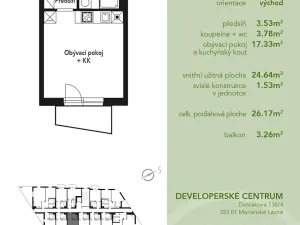 Prodej bytu 1+kk, Mariánské Lázně, Chebská, 26 m2