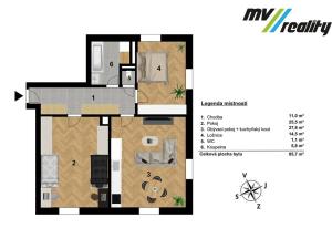 Prodej bytu 3+kk, Mcely, 85 m2