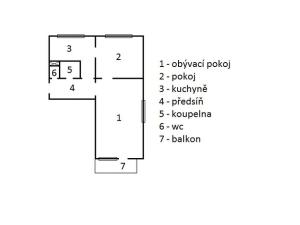 Prodej bytu 2+1, Dobříš, Jáchymovská, 51 m2